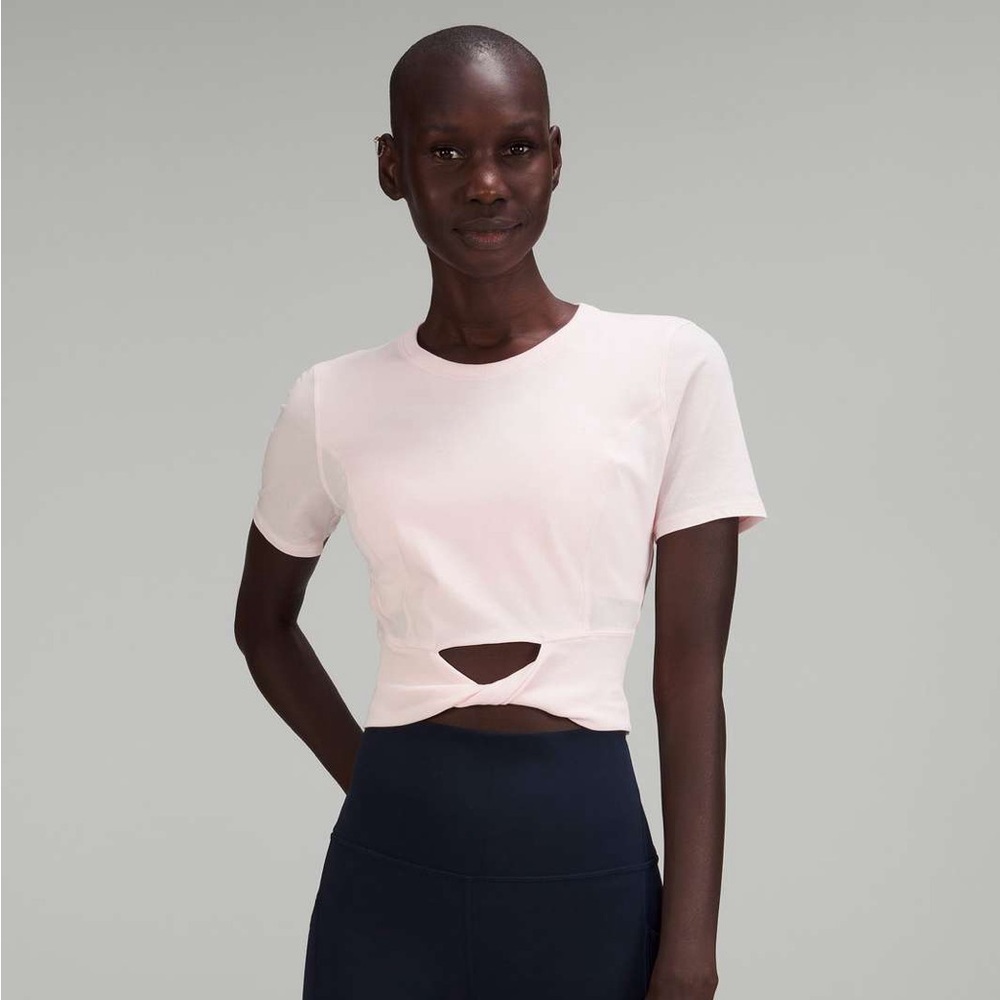 Lululemon Cropped Cotton Ribbed-Band T-Shirt